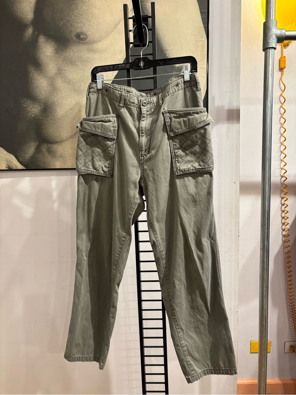 GDEH Good Enough brand Pants with Quilted Pocket Detail Made in Japan